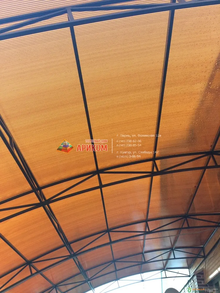 Навес коричневый 8мм Новаттро