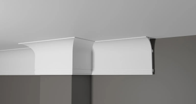 Потолочный плинтус для подсветки DECOR-DIZAYN DD520, из дюрополимера, под покраску, ударопрочный, 2 метра
