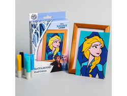 Витражная мини-картина "Эльза", Холодное сердце