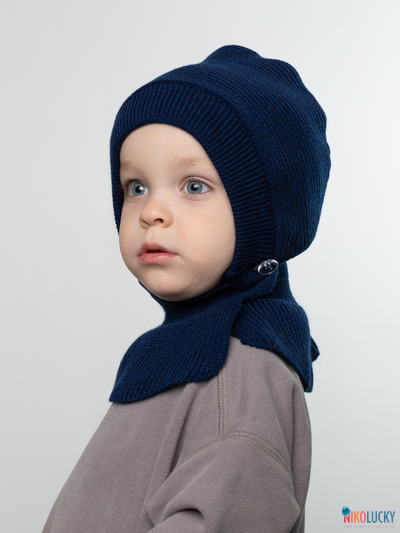 Шапка-шлем 24201-01 х/б подклад, темно-синий 42-44