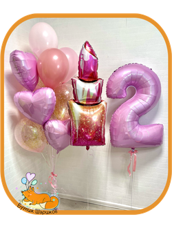 13 шариков, цифра, помада