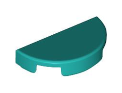 Tile, Round 1 x 2 Half, Dark Turquoise (1748 6491440)