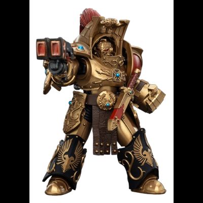 Легио Кустодес - Терминатор-Аквилон (Warhammer Horus Heresy) - КОЛЛЕКЦИОННАЯ ФИГУРКА 1/18  Legio Custodes Aquilon Terminator with twin-linked Adrathic Destructor (JT00751) - JOYTOY