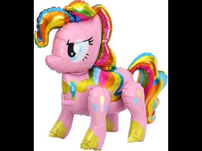 Шар 3D (29''/74 см) Фигура, Радужный пони, Розовый