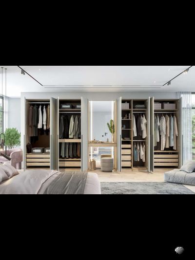 Этна шкаф Ш 57*100 Дуб эндгрей/Софт грей с зеркалами