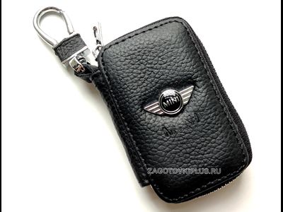 Ключница авто из натуральной кожи флотер с логотипом MINI