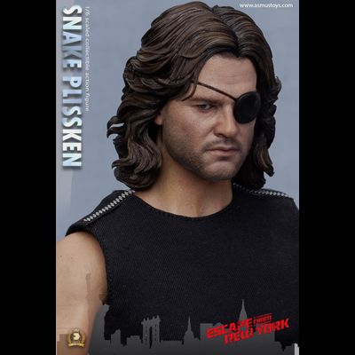 Змей Плискин, стандартная версия (Курт Рассел, "Побег из Нью-Йорка") - Коллекционная фигурка 1/6 Crown Series Escape from New York Snake Plissken Sculpted Hair ver (CRW004AS) - ASMUS TOYS