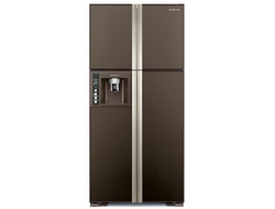 Холодильник Hitachi R-W 662 PU7X GBW, коричневое стекло