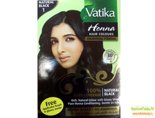 ЧЕРНАЯ ХНА "ДАБУР ВАТИКА" - натуральный краситель для волос ("Dabur Vatika" Henna Hair Colors-BLACK) Упаковка 6 пакетиков по 10 грамм