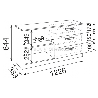 Тумба ТВ Волкер М12
