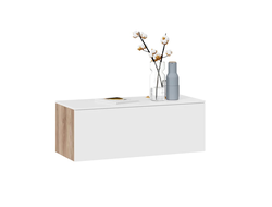 Гостиная Порто - Тумба для теле- и радио аппаратуры «Порто» Яблоня Беллуно/Белый софт