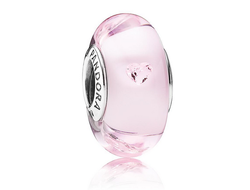 Пандора шарм розовое сердце мурано Артикул: 791632PCZ