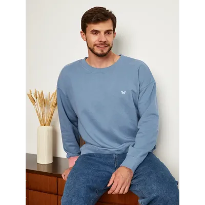 МУЖСКОЙ СВИТШОТ  ГОЛУБОЙ "ВДОХНОВЕНИЕ"