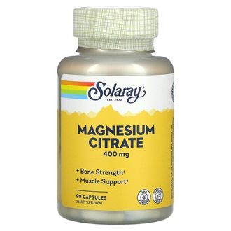 (Solaray) Magnesium Citrate / 400 mg - (90 капс)