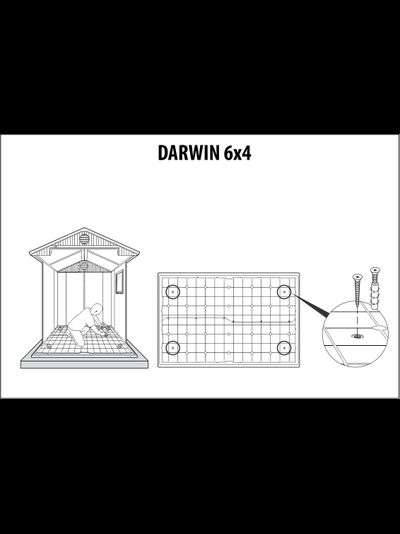 Сарай &quot;Дарвин 6х4&quot; (размеры 183 х 121 см), коричневый