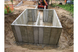 Работы по монтажу бетонного погреба