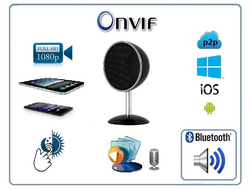 WiFi видеоняня/музыкальная беспроводная колонка Bluetooth, с DVR. Full HD (HDSmartIPC)