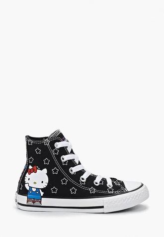 Кеды Converse Hello Kitty высокие черные