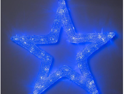 Световая фигура "Звезда", 50x50x3см, LED-45-220v, СИНИЙ (мерцание)