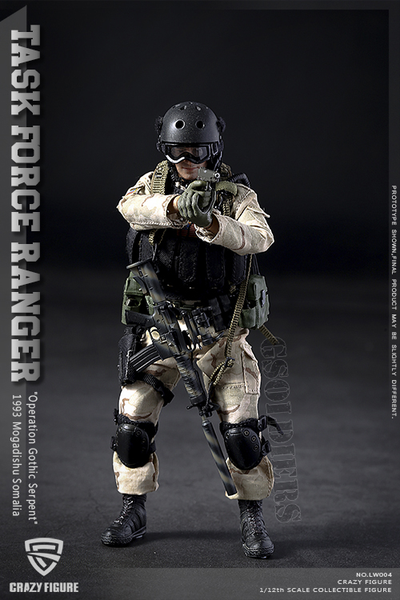 Солдат Армии США ("Падение Черного Ястреба") фигурка 1/12 scale US Special Force LW004 Crazy Figure