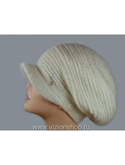 Вязаный берет с козырьком для женщин фото беретов и кепок Италии Vizio