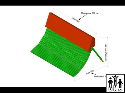 Мат защитный для горнолыжных трасс "Карман" 0,5*2*0,17 крепление на люверсах DNN
