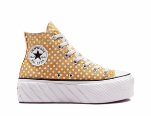 Converse platform polka dot top