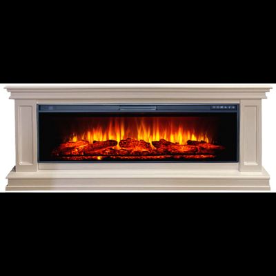 Линейный электрокамин Стаффорд бежевый с очагом FreeSpace 60 LED FX QZ