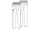 CHEROKEE брюки жен. WW105T (S, WHT) Удлиненные