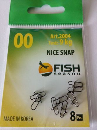 Застёжка Fish Season Nice Snap 00(9кг)