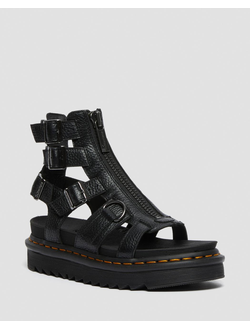 Dr. Martens OLSON ZIPPED LEATHER STRAP SANDALS черные