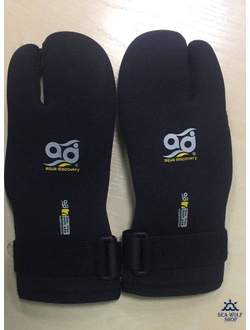 Рукавицы неопреновые 7мм AquaDiscovery 3х-палые "Fingers Velcro" р.L