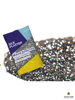 Декоративная добавка блестки серебро Точка