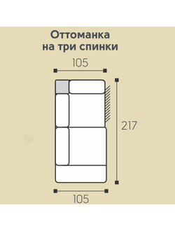 Мадрид модуль-оттоманка 3 спинки