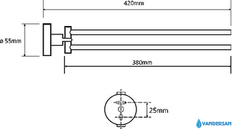 Полотенцедержатель Bemeta Omega 104204191