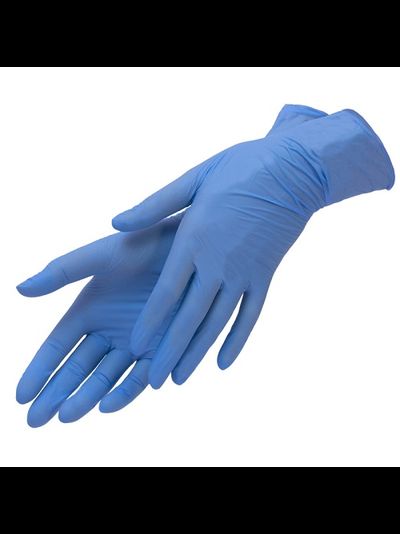 Перчатки нитриловые S (синие) (100 шт.)