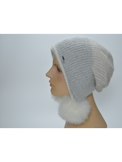 Vizio 1306 шапка ушанка с помпонами купить vizionshop