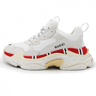 Balenciaga Triple S x Gucci Белые с красным (36-45)