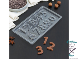 Форма для шоколада «Цифры», 10 ячеек, 22×11 см