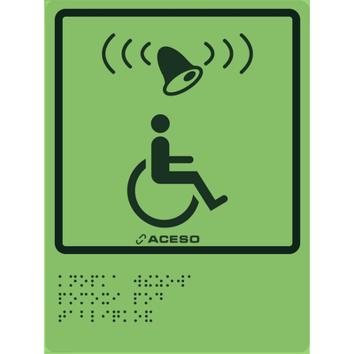 Тактильная пиктограмма со шрифтом Брайля светонакопительная любой текст изображение 150х200 мм, ПВХ