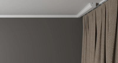 Потолочный плинтус DECOR-DIZAYN DD09, из дюрополимера, под покраску, ударопрочный