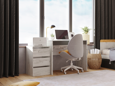 Композиция Детской Кент-1 Дуб Крафт Белый/Антрацит