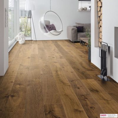 Паркетная доска Haro Дуб Мореный Саваж 538949 1-пол масло