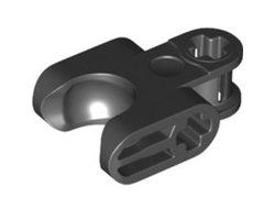 Technic, Axle Connector 2 x 3 with Ball Joint Socket - Closed Sides, Straight Forks with Closed Axle Holes, Black (67695 / 6338289)