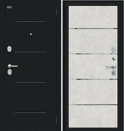 Дверь Входная "Лайн"  Look Art IMP-6/Букле черное