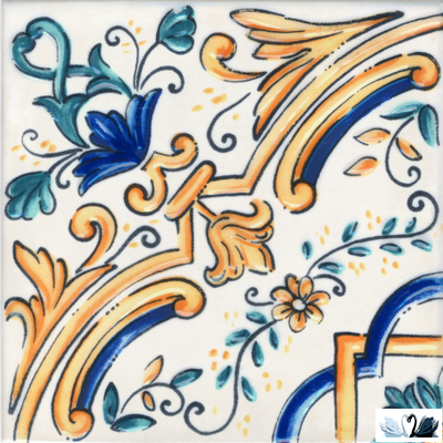 Декор Kerama Marazzi Капри майолика А484 9.9x9.9 см глянцевый