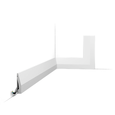 Плинтус ORAC Decor SX159, дюрополимерный, влагостойкий, ударопрочный, под покраску, длина 2 метра