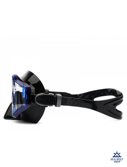 Маска для дайвинга Sargan "ПАНОРАМА"  детская черно-синий
