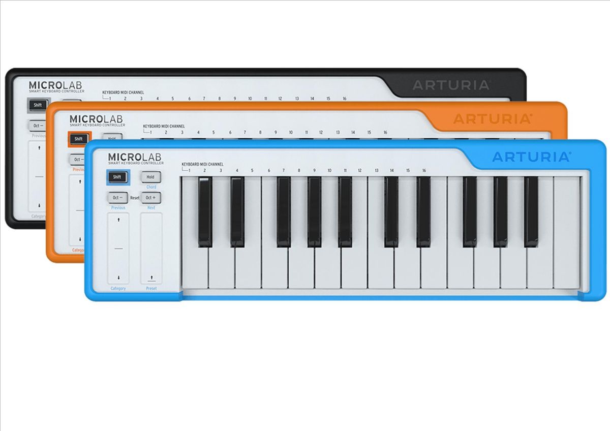 Типы цветов USB/MIDI-клавиатуры ARTURIA Microlab