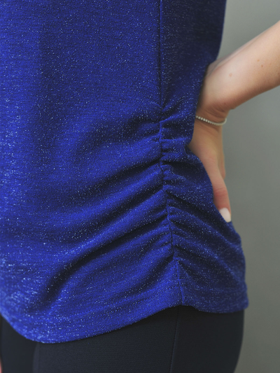 Блузка 378-1123 синий ЛЮРЕКС